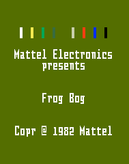 Frog Bog Title Screen
